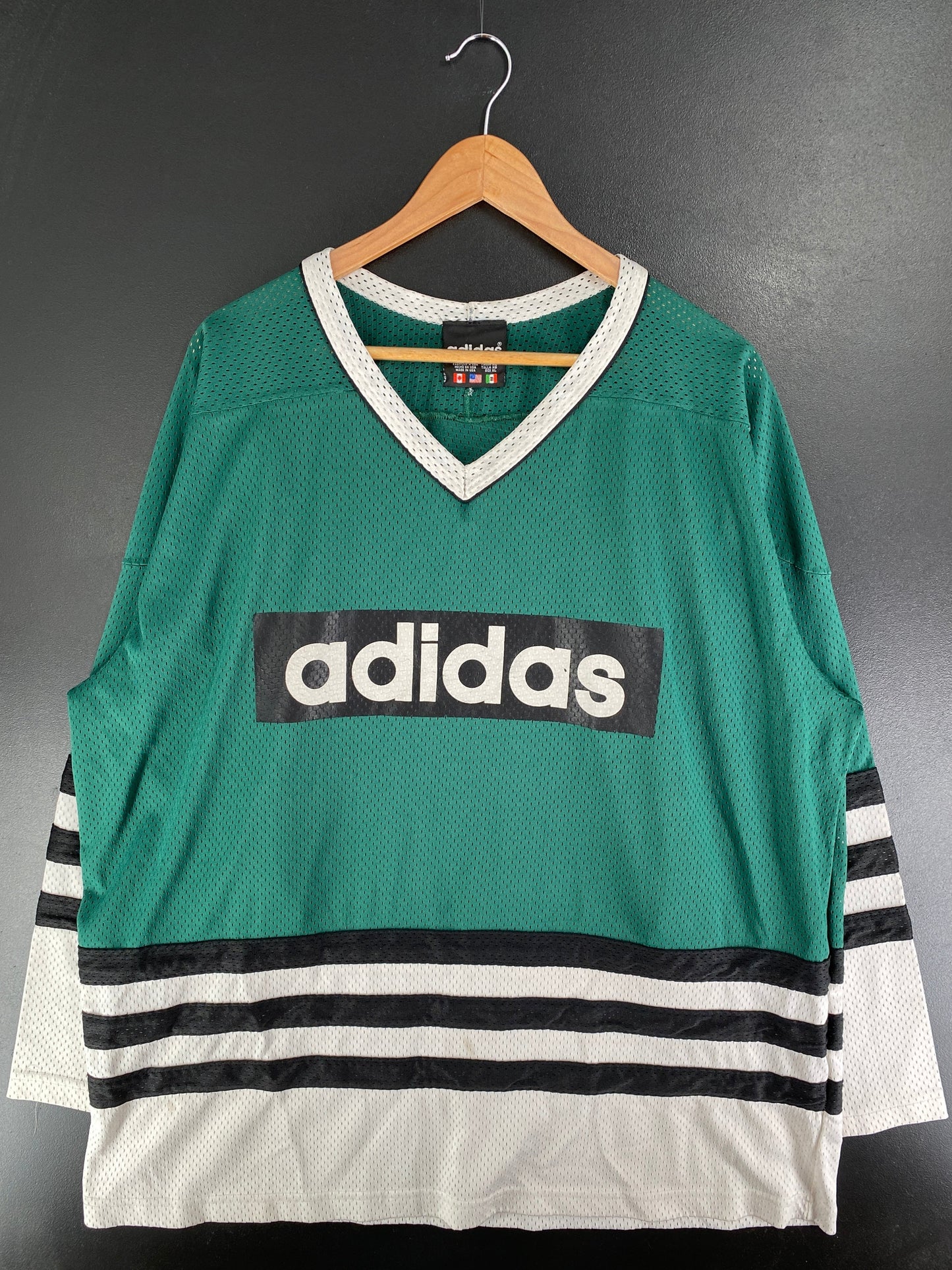 90's ADIDAS Made in USA Size XL Vintage Game-Shirt / G1870B