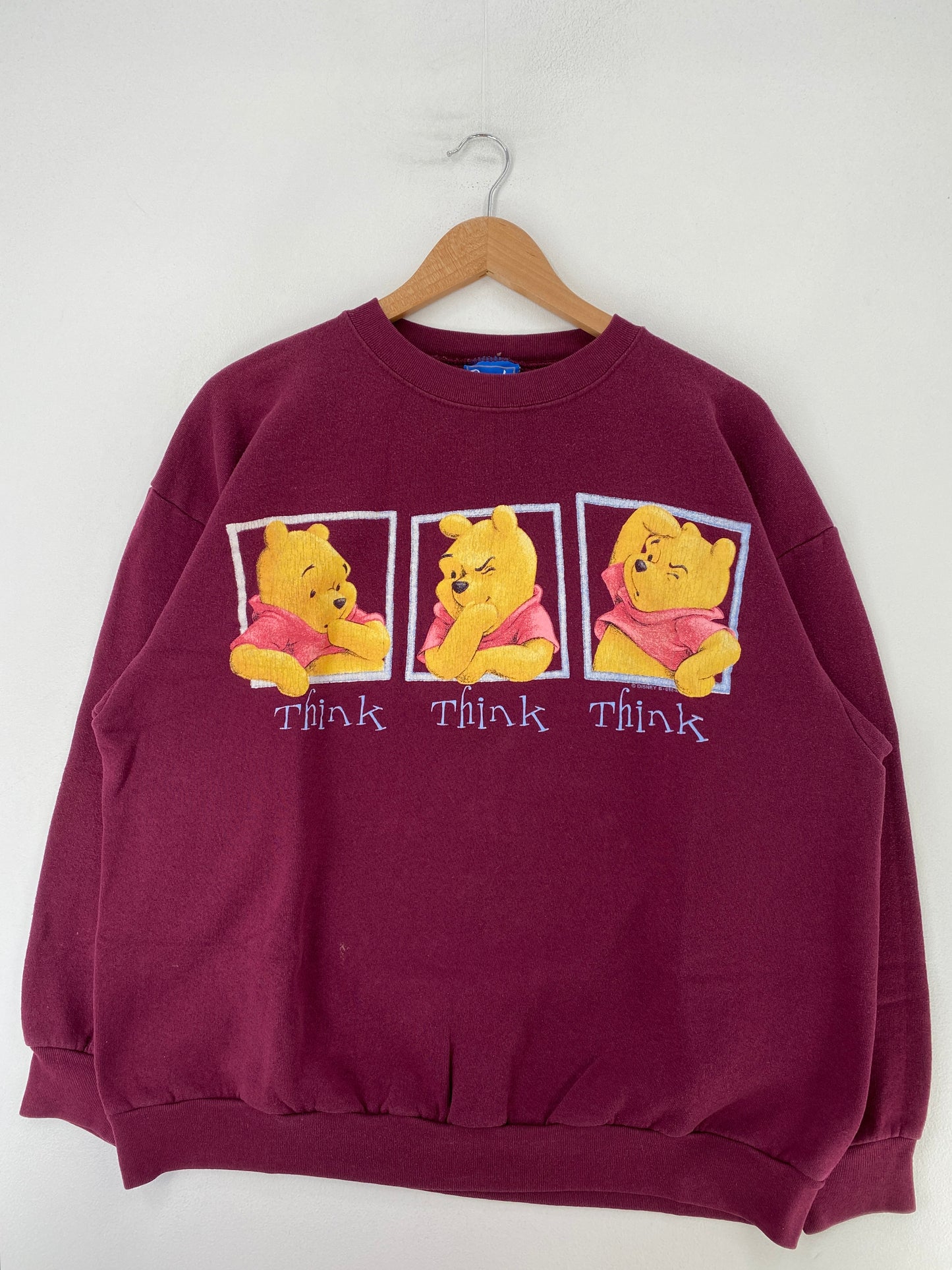 00' DISNEY WINNIE THE POOH Size No tag(Approx.XL) Vintage Sweat-shirt / G555S
