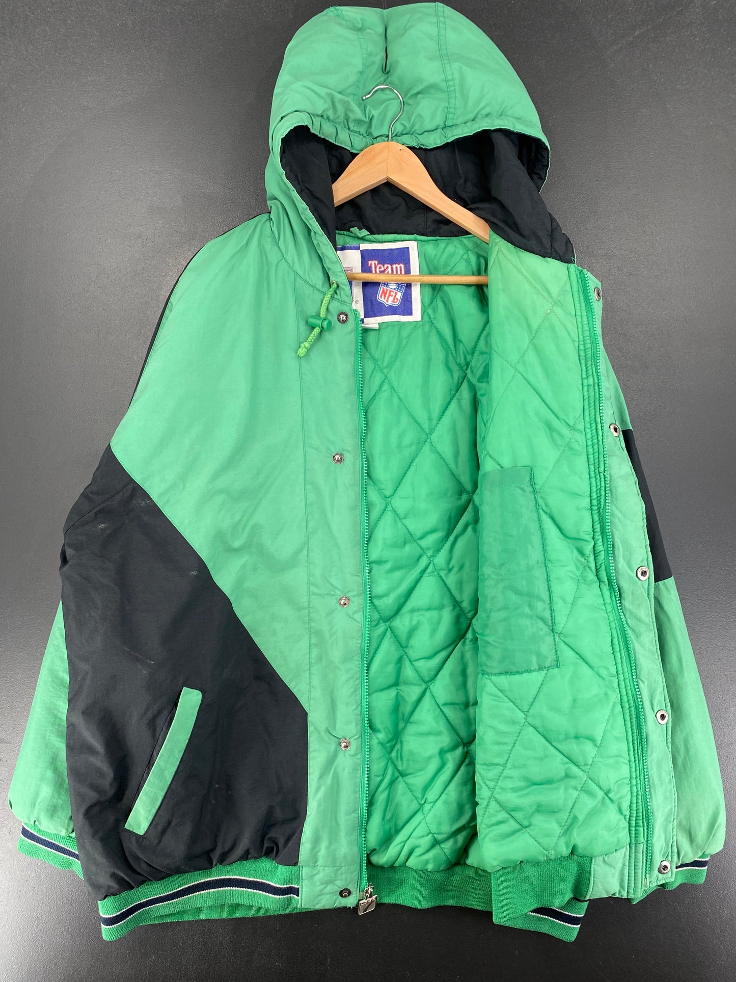 90’s PHILADELPHIA EAGLES Size XXL NFL Nylon Jacket / F9827J