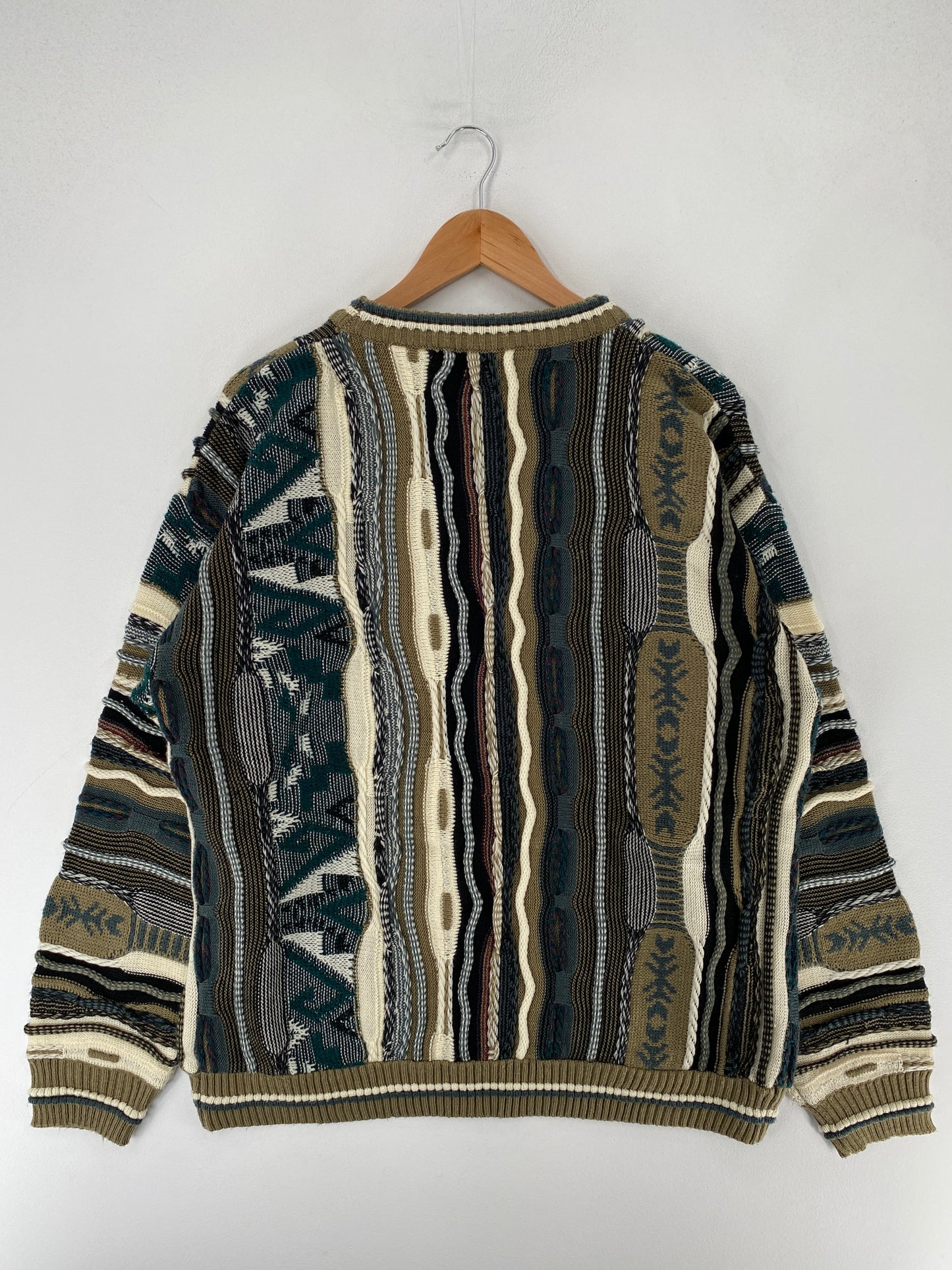 Vintage 3D COOGI-STYLE Size L Cotton Knit Sweater / F3421K