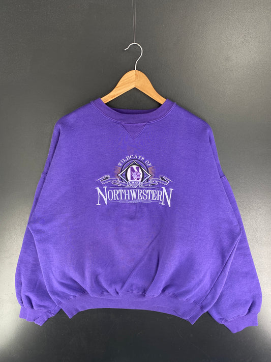 90’s NORTHWESTERN Size Approx.XL College Sweat-Shirt / F4944S