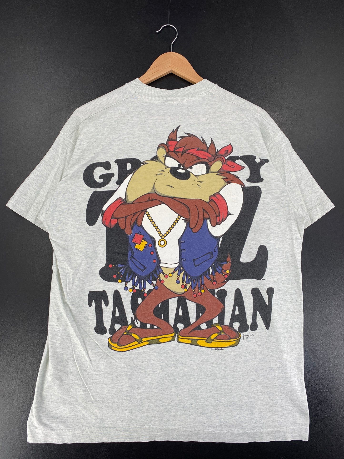 1993 LOONEY TUNES TAZ Size No Tag(Approx. XL) Vintage T-Shirts / F9475T