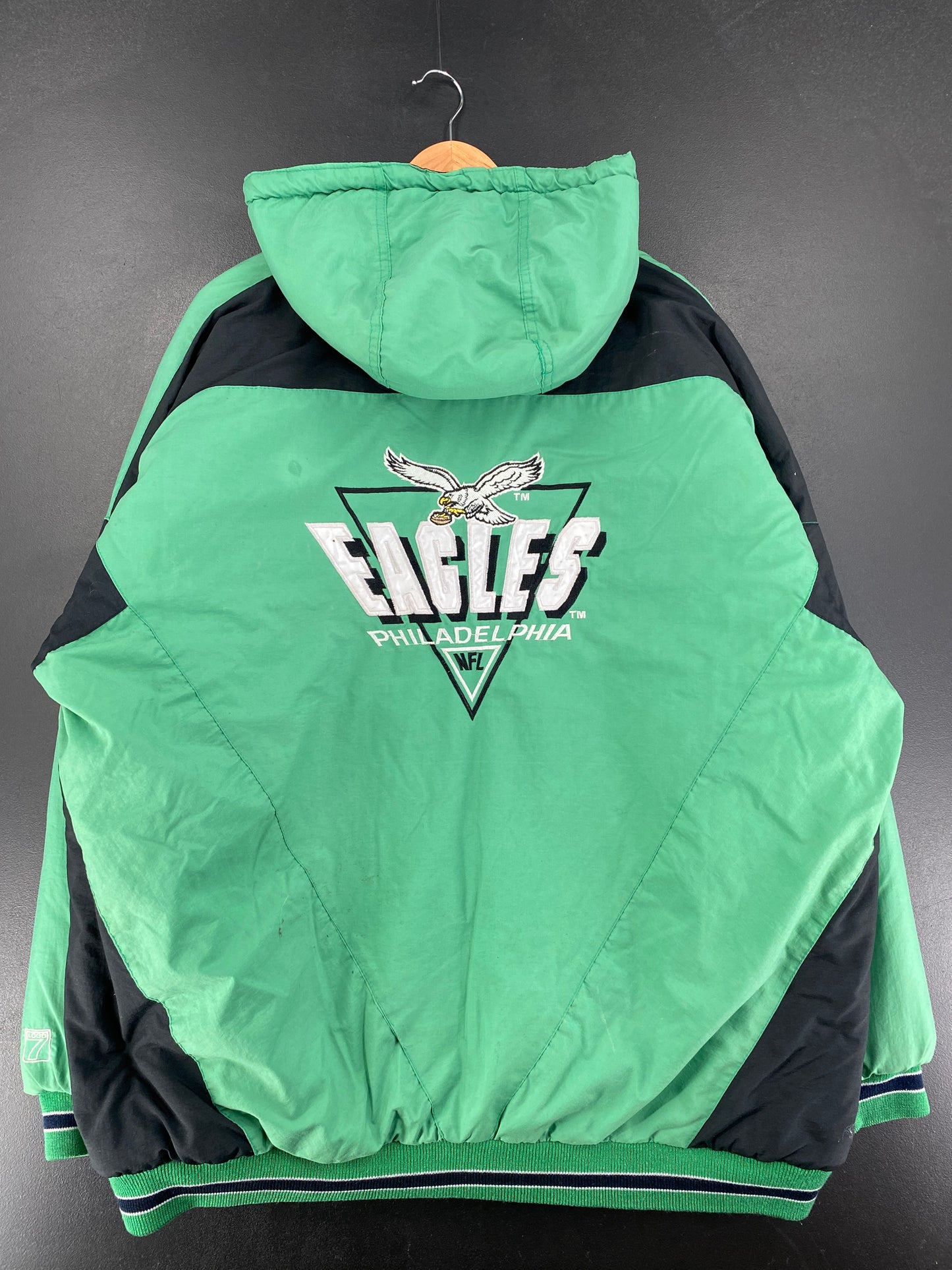 90’s PHILADELPHIA EAGLES Size XXL NFL Nylon Jacket / F9827J