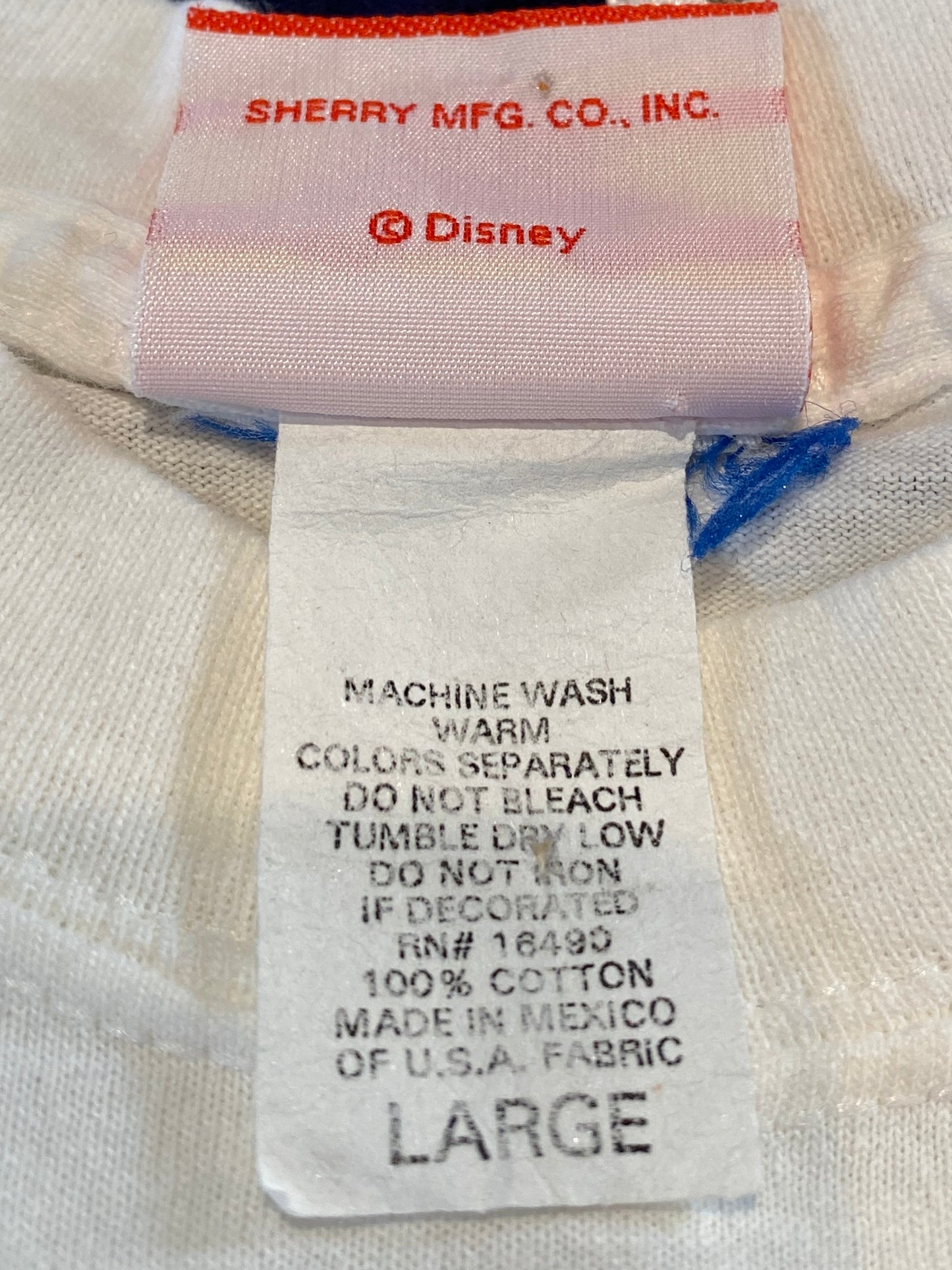 00’ DISNEY MICKEY MINNIE Size L Vintage T-Shirt / G2874T