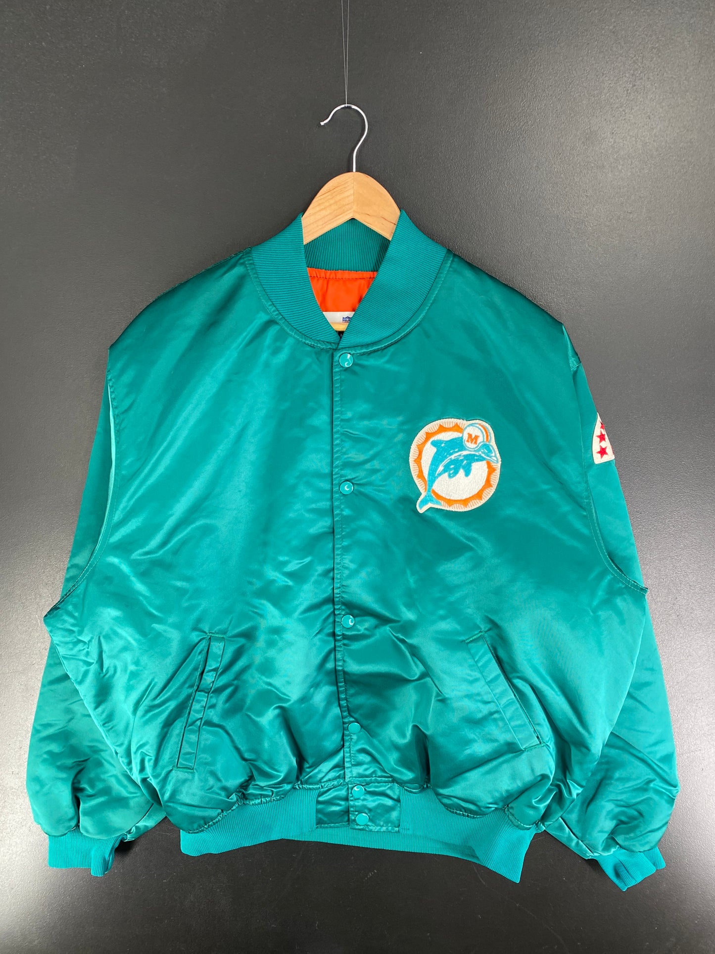 90’s STARTER x MIAMI DOLPHINS Size XL Nylon Jacket / F4982N