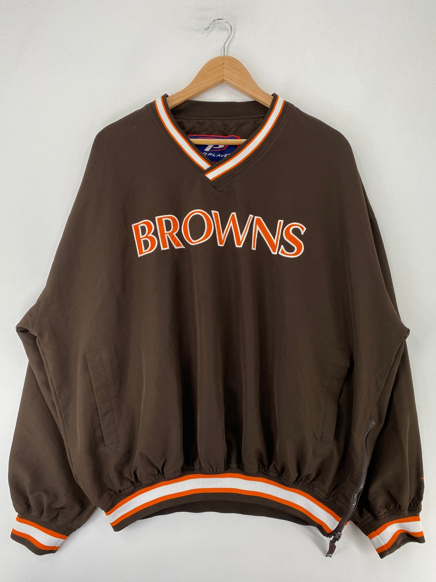 Vintage CLEVELAND BROWNS Size XXL Nylon Jacket / F9288N