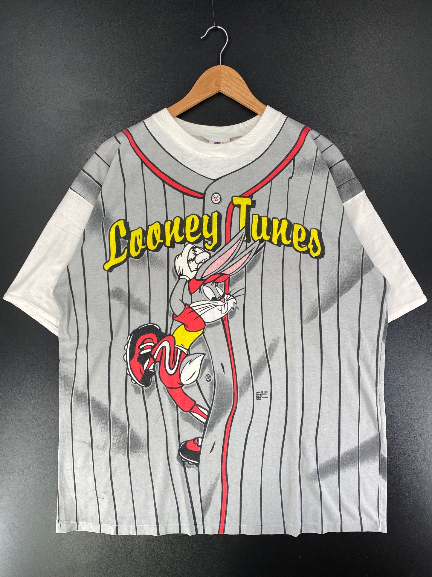 1996 LOONEY TUNES BUGS BUNNY x TAZ Made in USA Size XL Vintage T-Shirts / G485T