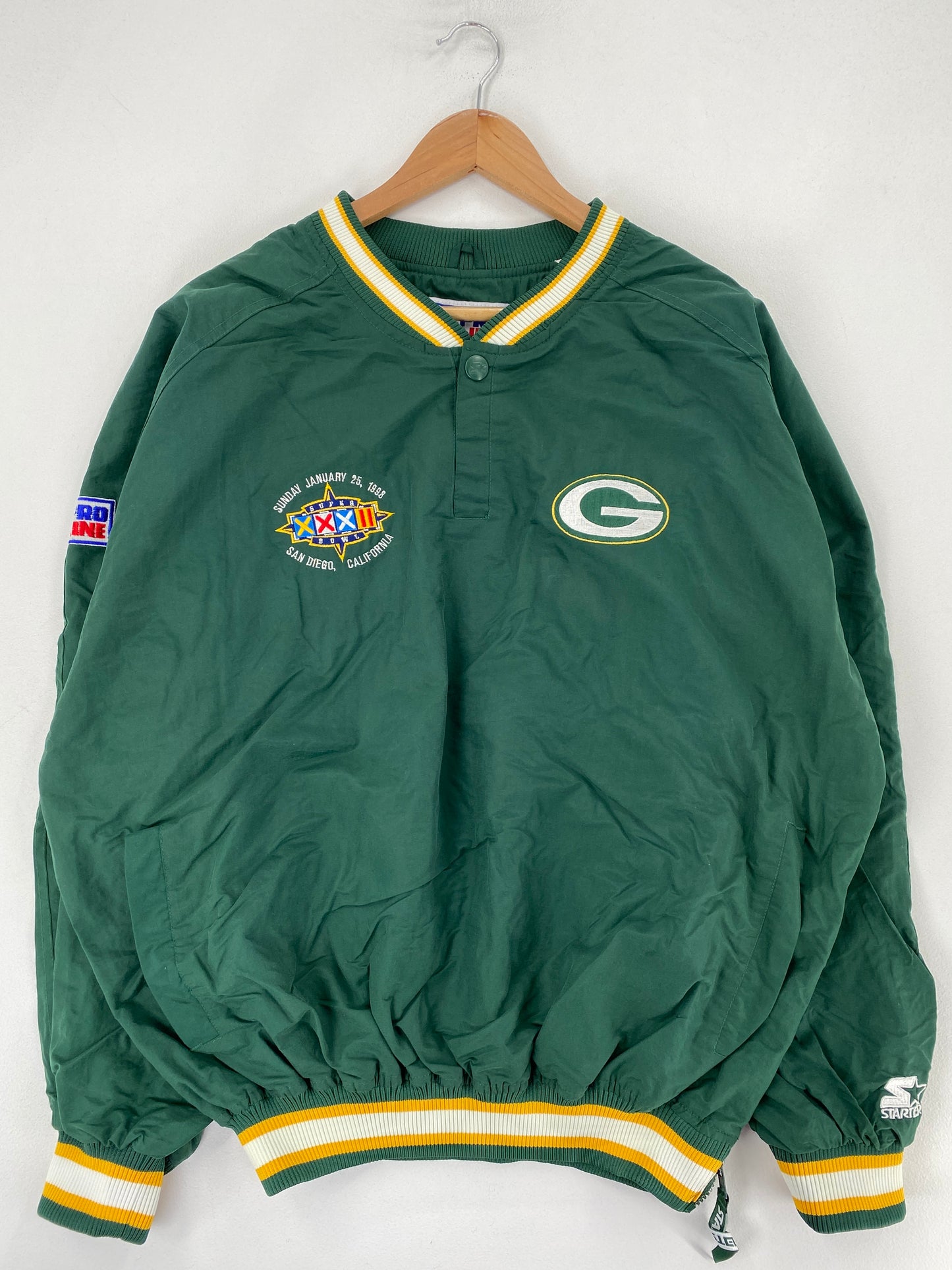 90’s STARTER x GREEN BAY PACKERS Size XL NFL Nylon Jacket / F8996N