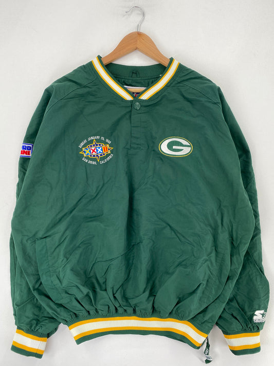 90’s STARTER x GREEN BAY PACKERS Size XL NFL Nylon Jacket / F8996N