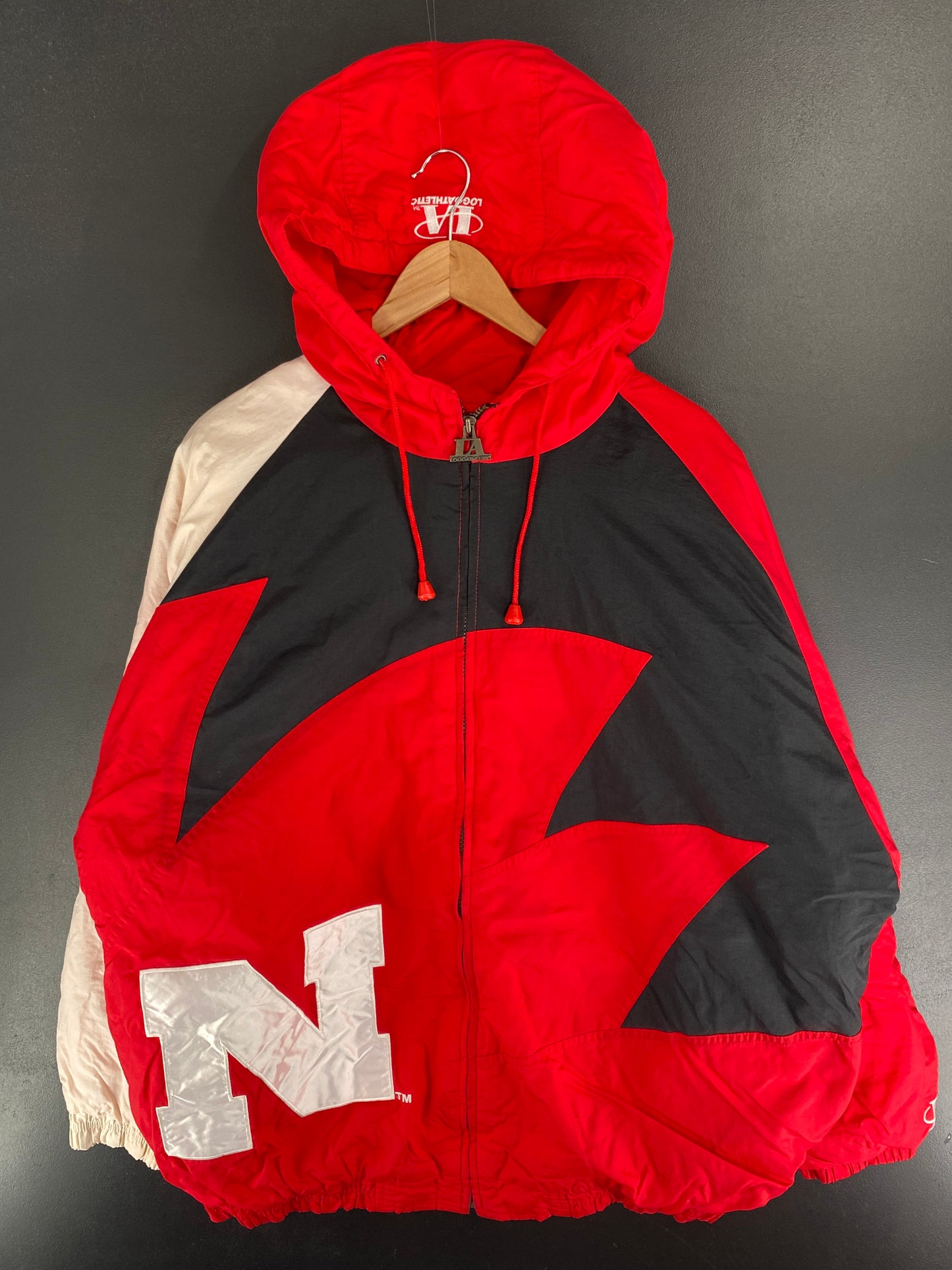 90’s NEBRASKA HUSKERS Size XL Padded Nylon Jacket / F4955J