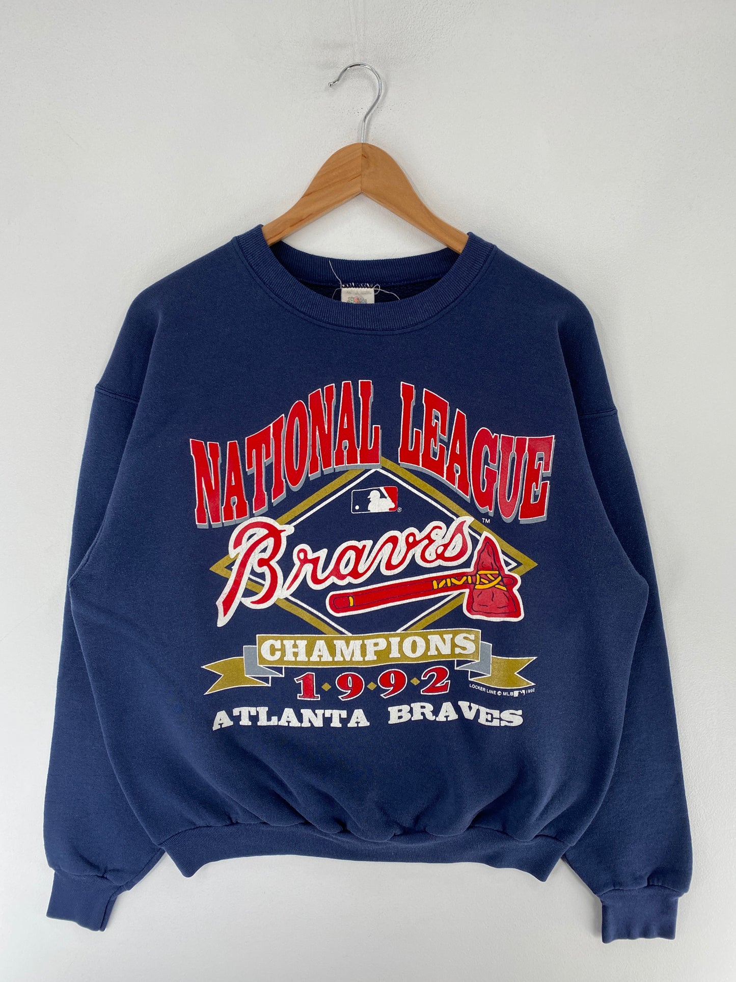 1992 ATLANTA BRAVES Made in USA Size XL MLB Sweat-Shirt / F4651S