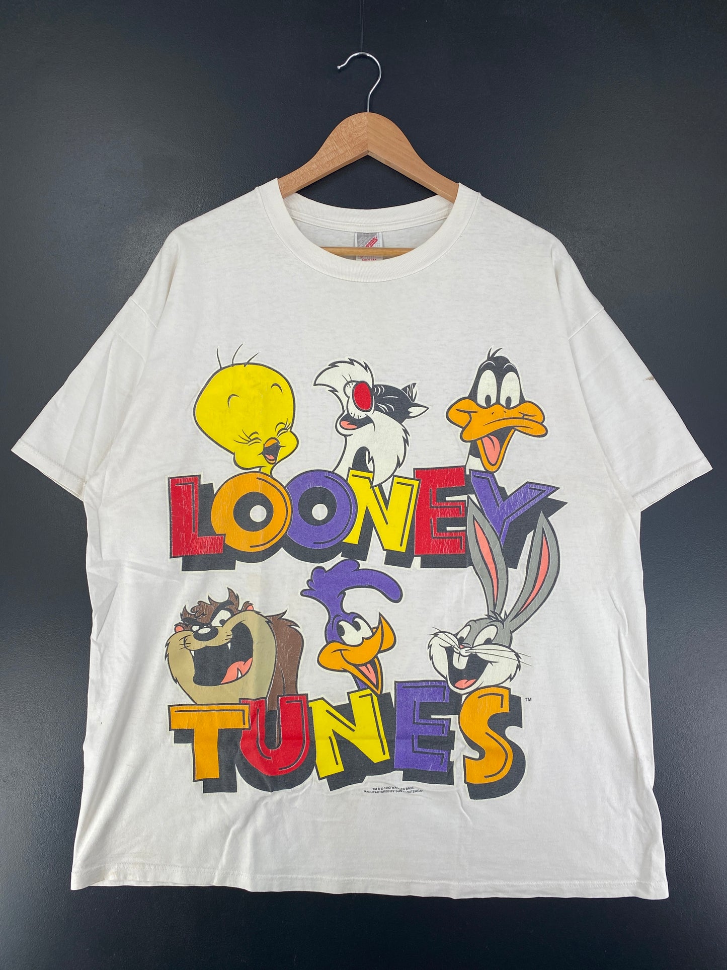 1993 LOONEY TUNES Made in USA Size XXL Vintage T-Shirt / G871T