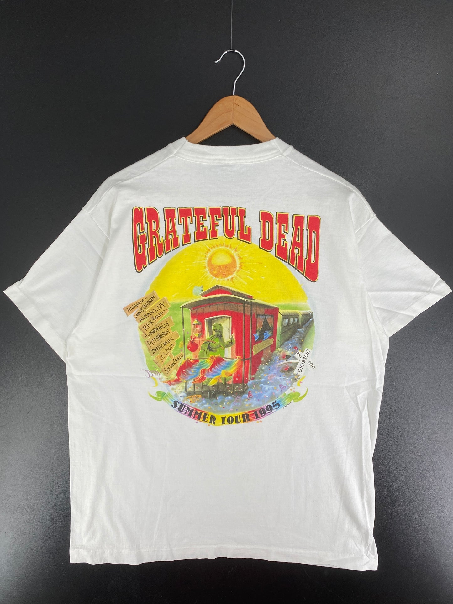 1995 GRATEFUL DEAD Size No Tag (Approx.XL) Vintage Music Band Tour T-Shirt / F3957T