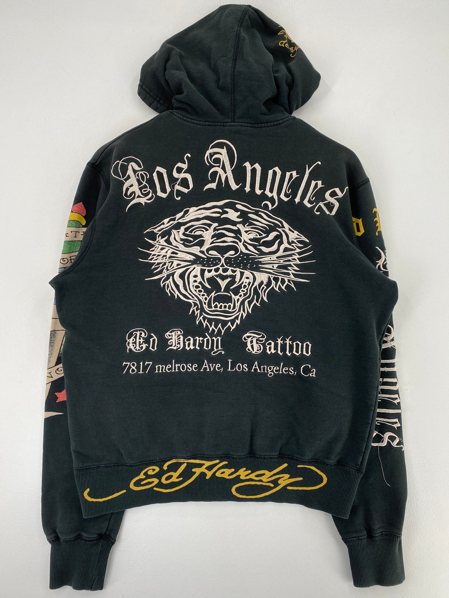 Vintage ED HARDY Size Ladies L Hoodie Sweat-shirt / G1370S