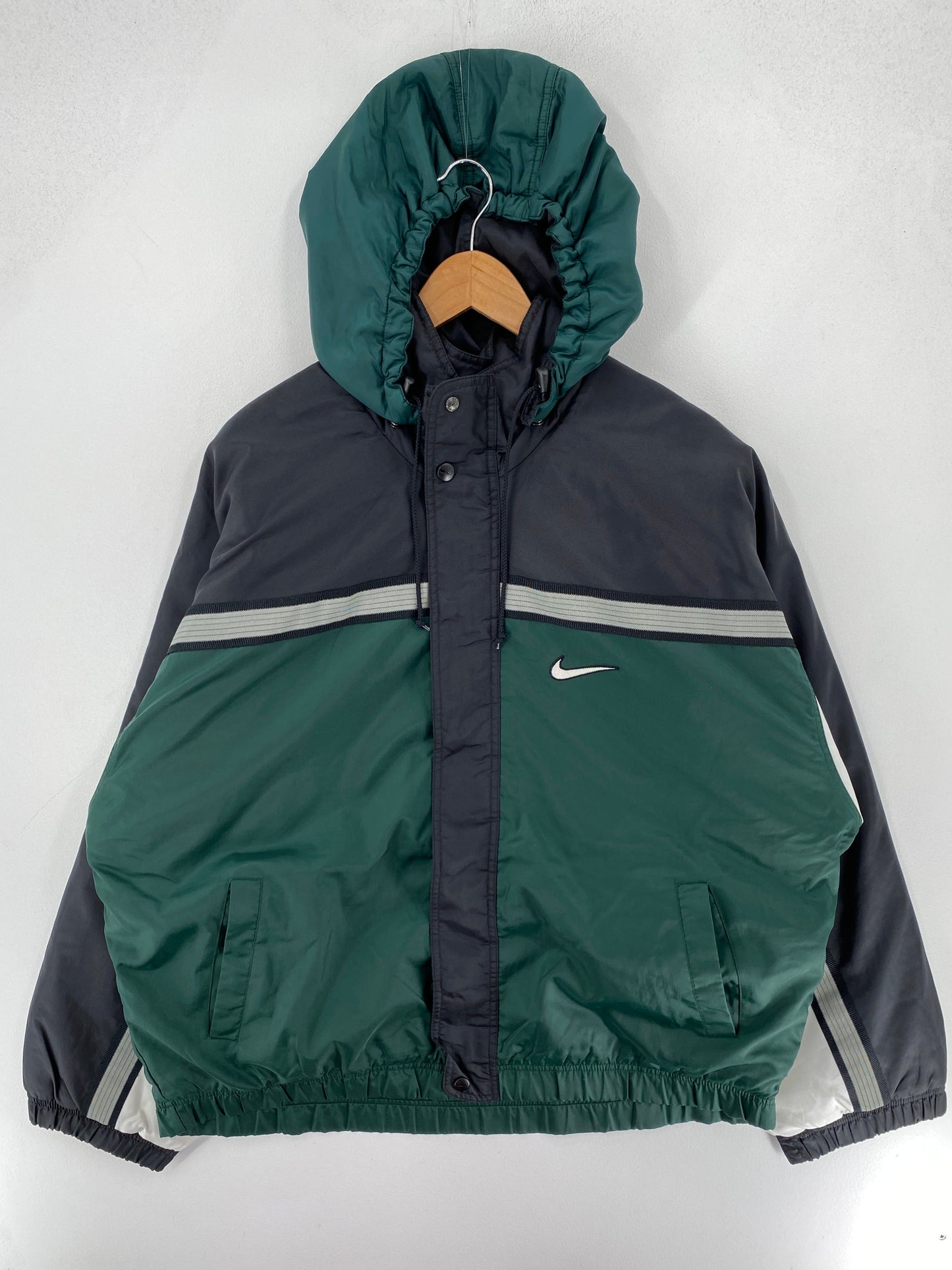90’s NIKE Size M Nylon padded Zip-Up Jacket / F6418N