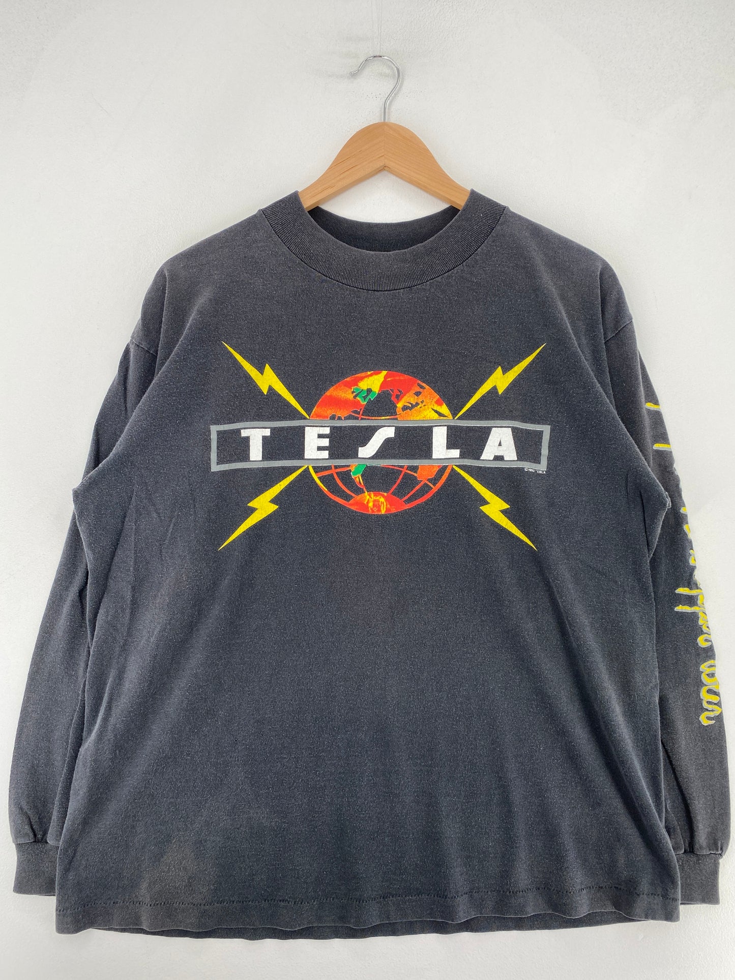 1992 TESLA PHYCHOTIC Made in USA Size XL Vintage T-Shirts / G6321T