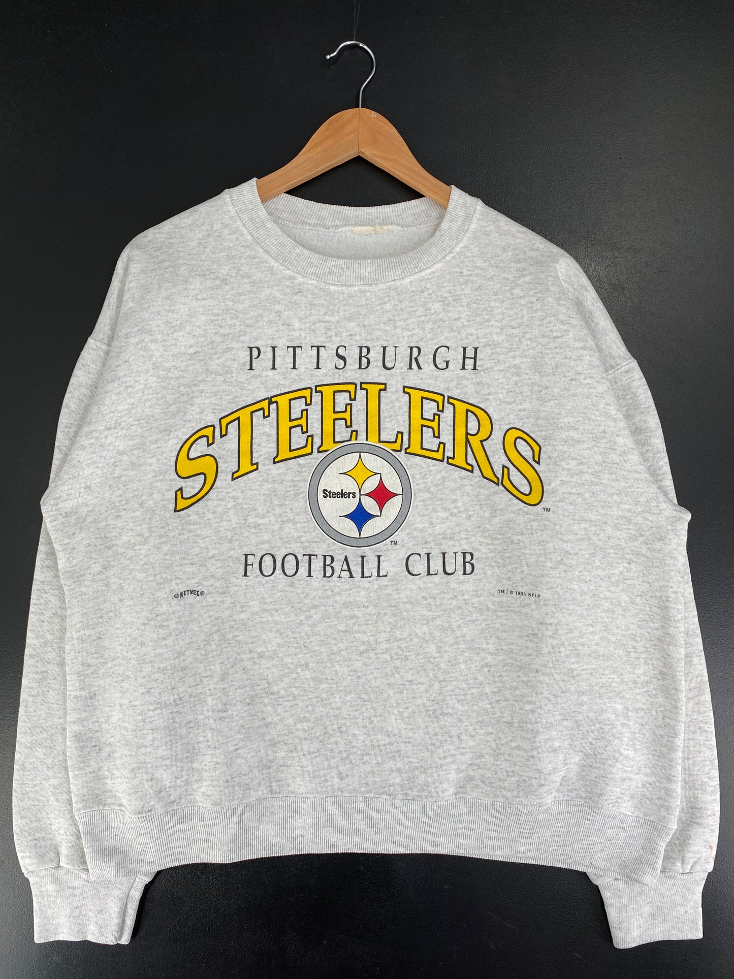 1995 PITTSBURGH STEELERS Size No Tag (Approx.L) Vintage NFL Sweat-shirt / F9077S