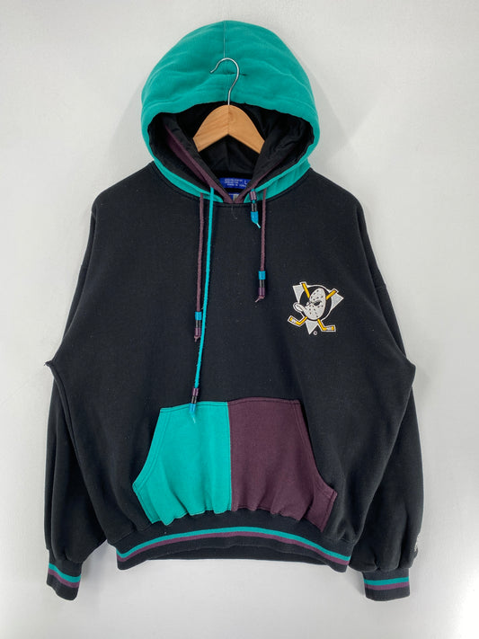 90’s STARTER x Mighty Ducks Size L NHL Double Hoodie Sweat-shirt / F4599S