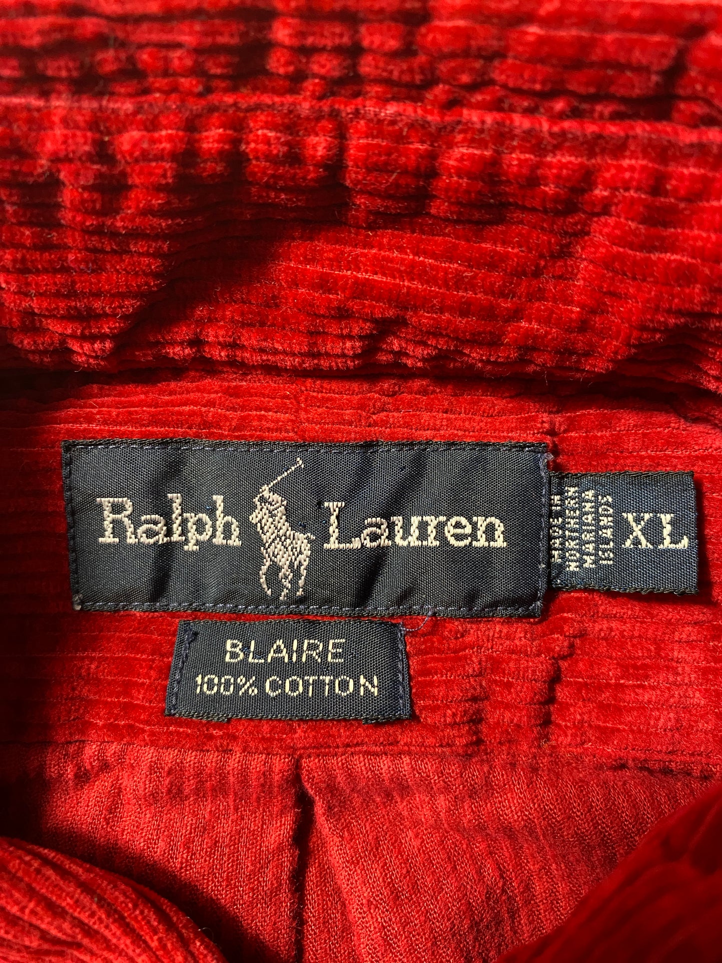 90’s POLO BEAR RALPH LAUREN Size XL Button down Shirt / F9925B