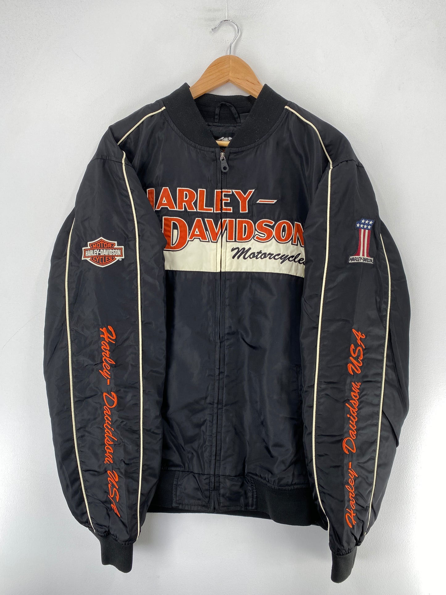 Vintage HARLEY DAVIDSON Size L Racing Jacket / F3186J