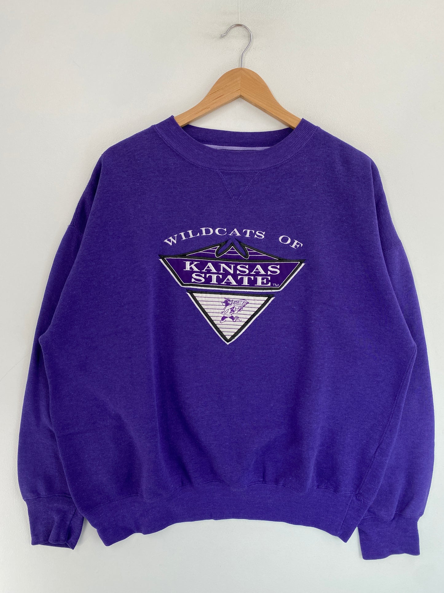 90’s KANSAS STATE WILDCATS Size XL Vintage College Sweat-Shirt / G3769S