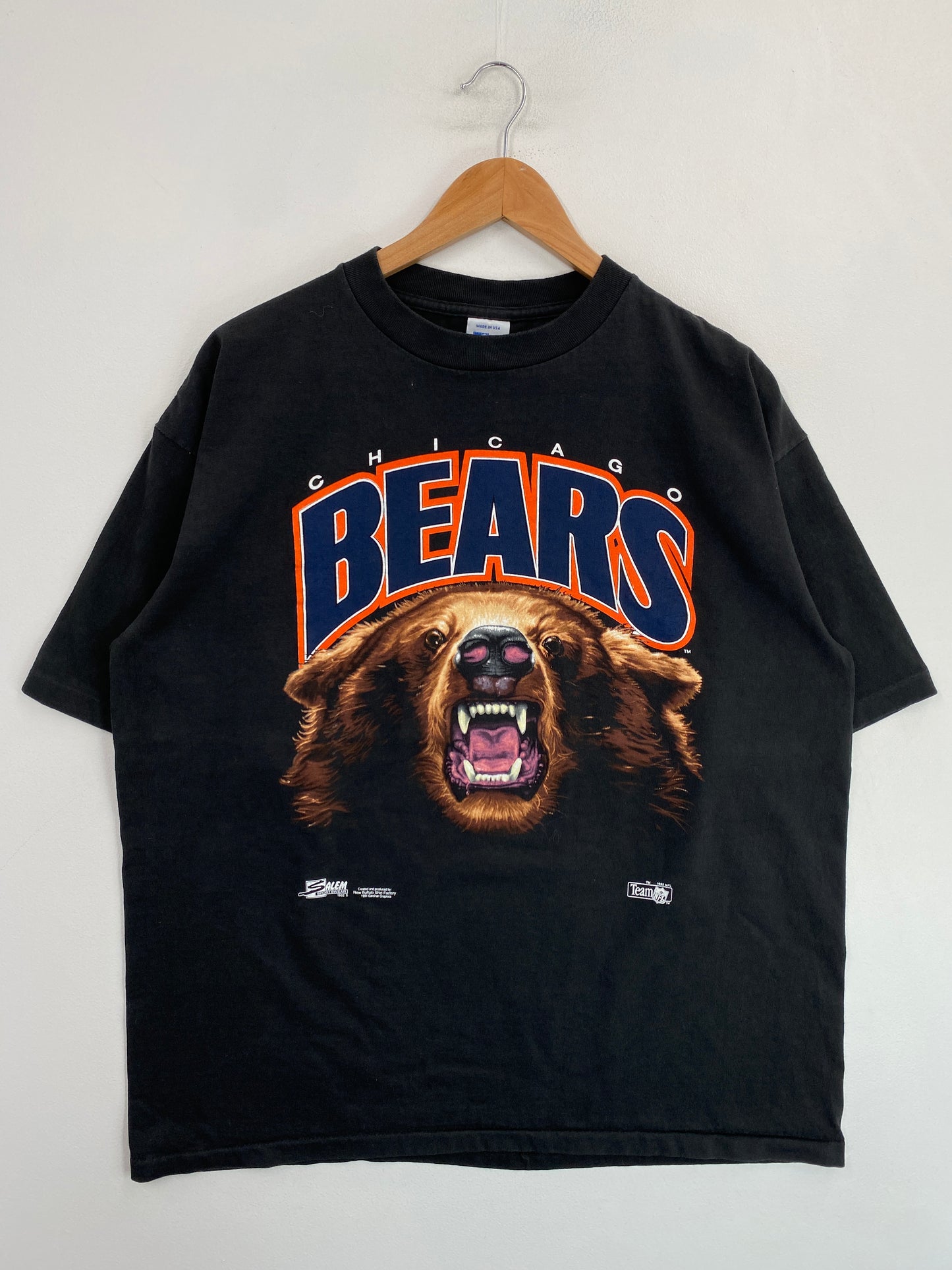 1992 CHICAGO BEARS Made in USA Size XL Vintage NFL T-Shirt / G7318T