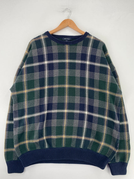 Vintage NAUTICA Size XXL Cotton Knit Sweater / G112K
