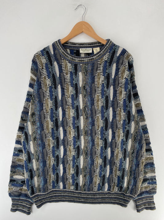 Vintage 3D COOGI-STYLE Size Approx.XL Cotton Knit Sweater / F3423K