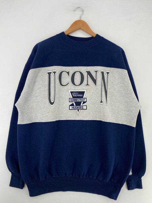 90’s UCONN HUSKIES Size L College Sweat-Shirt / G6304S