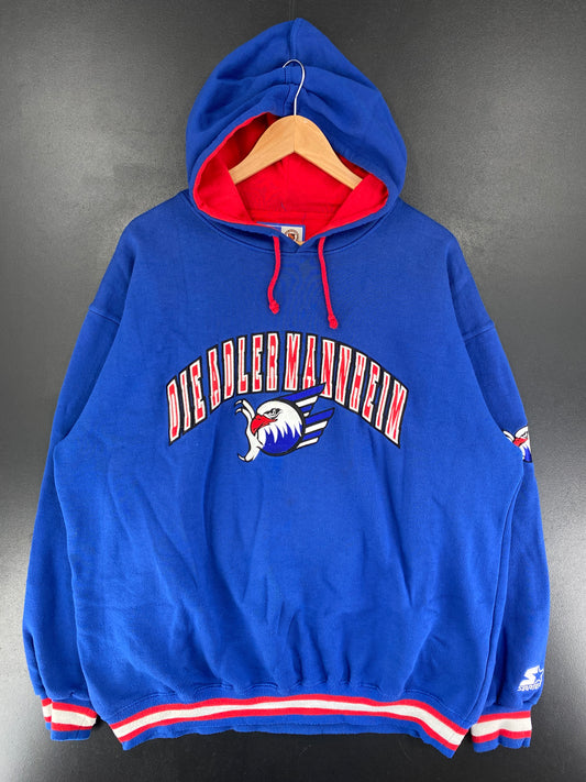 90’s STARTER x DIE ADLER MANNHEIM Size XL NHL Hoodie Sweat-Shirt / G3945S