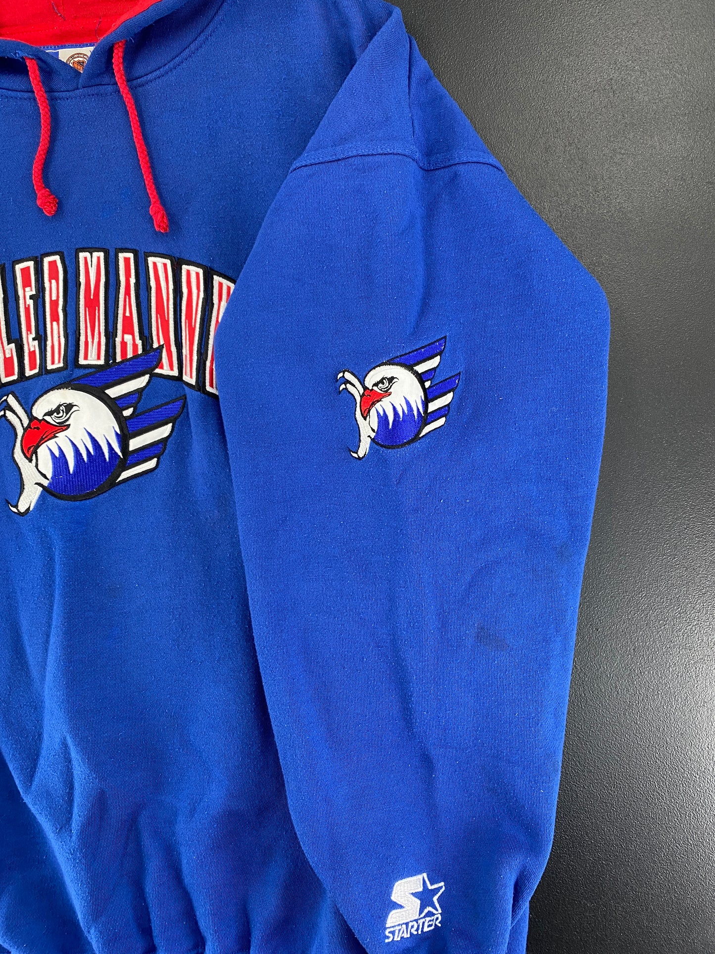 90’s STARTER x DIE ADLER MANNHEIM Size XL NHL Hoodie Sweat-Shirt / G3945S