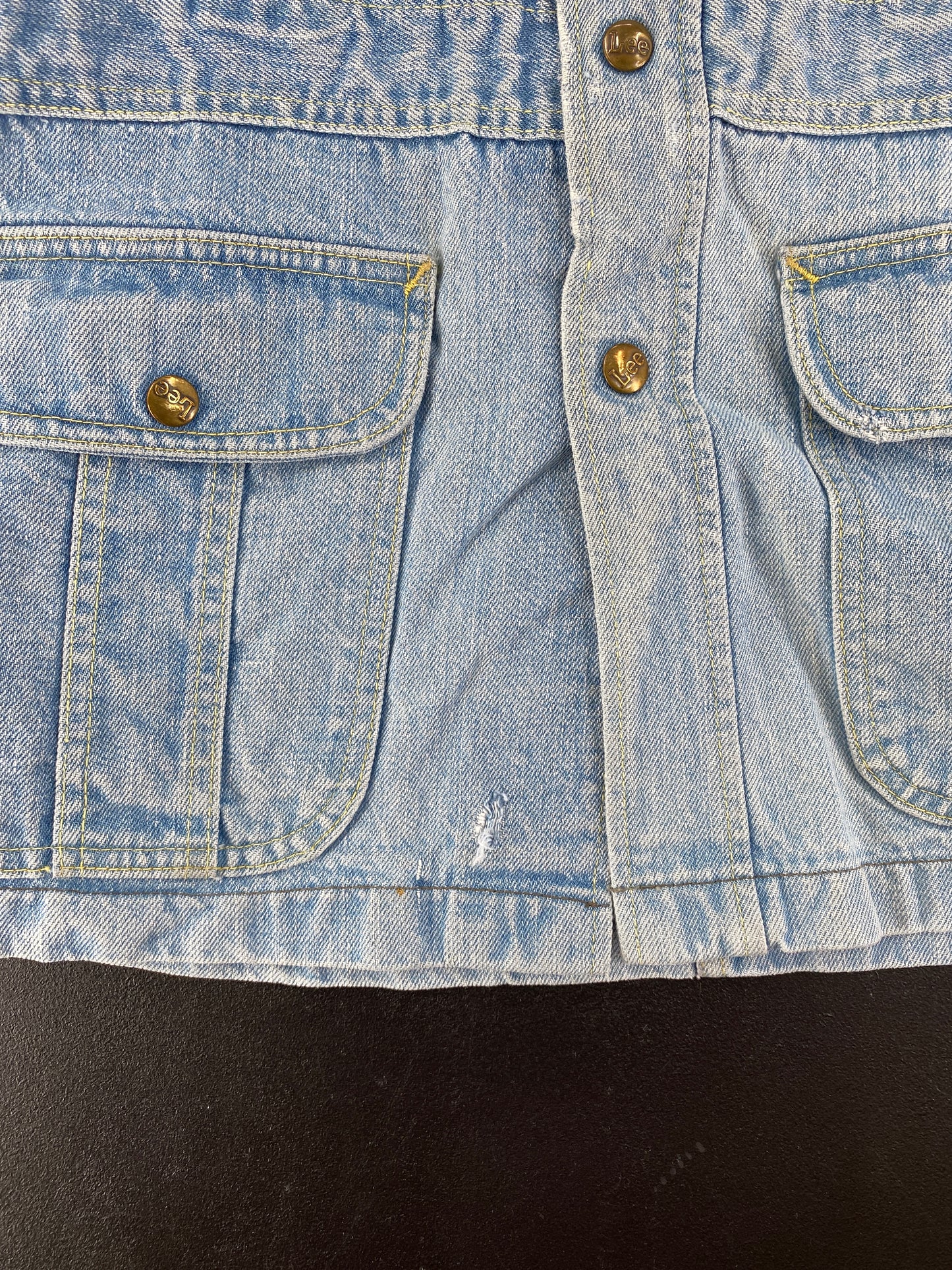 70’s LEE Made in USA Size Approx.Ladies S Vintage Denim Jacket / G293J