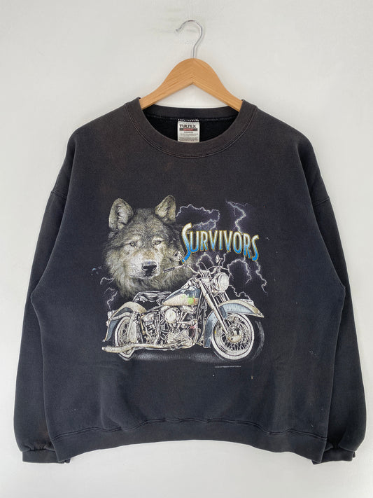 90’s SURVIVORS Size XL Vintage Sweat-Shirt / F9599S
