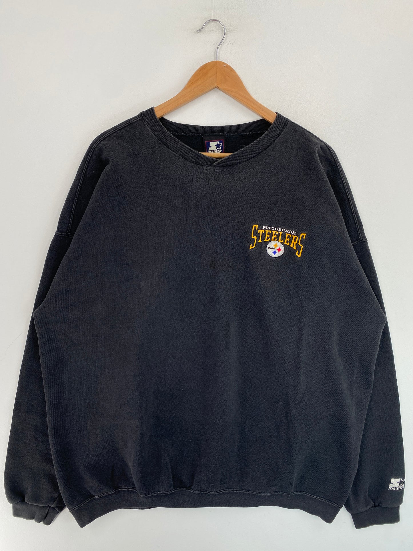 90's STARTER x PITTSBURGH STEELERS Made in USA Size XXL Vintage NFL Sweat-Shirt / G4242S