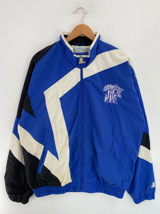 90’s STARTER x UNIVERSITY OF KENTUCKY Size L Vintage College Zip Up Nylon Jacket / G4404N