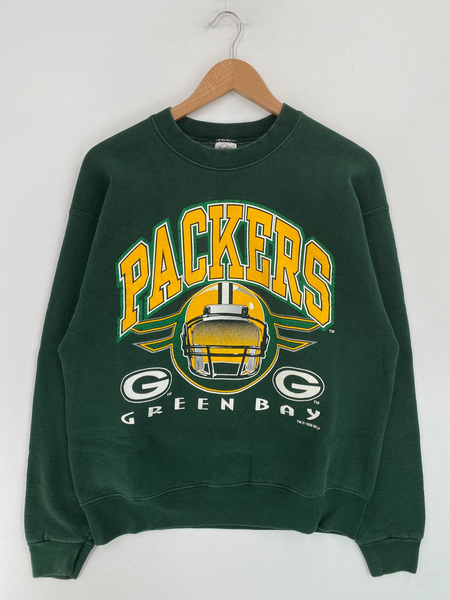 1995 GREEN BAY PACKERS Made in USA Size XL Vintage NFL Sweat-Shirt / G4423S