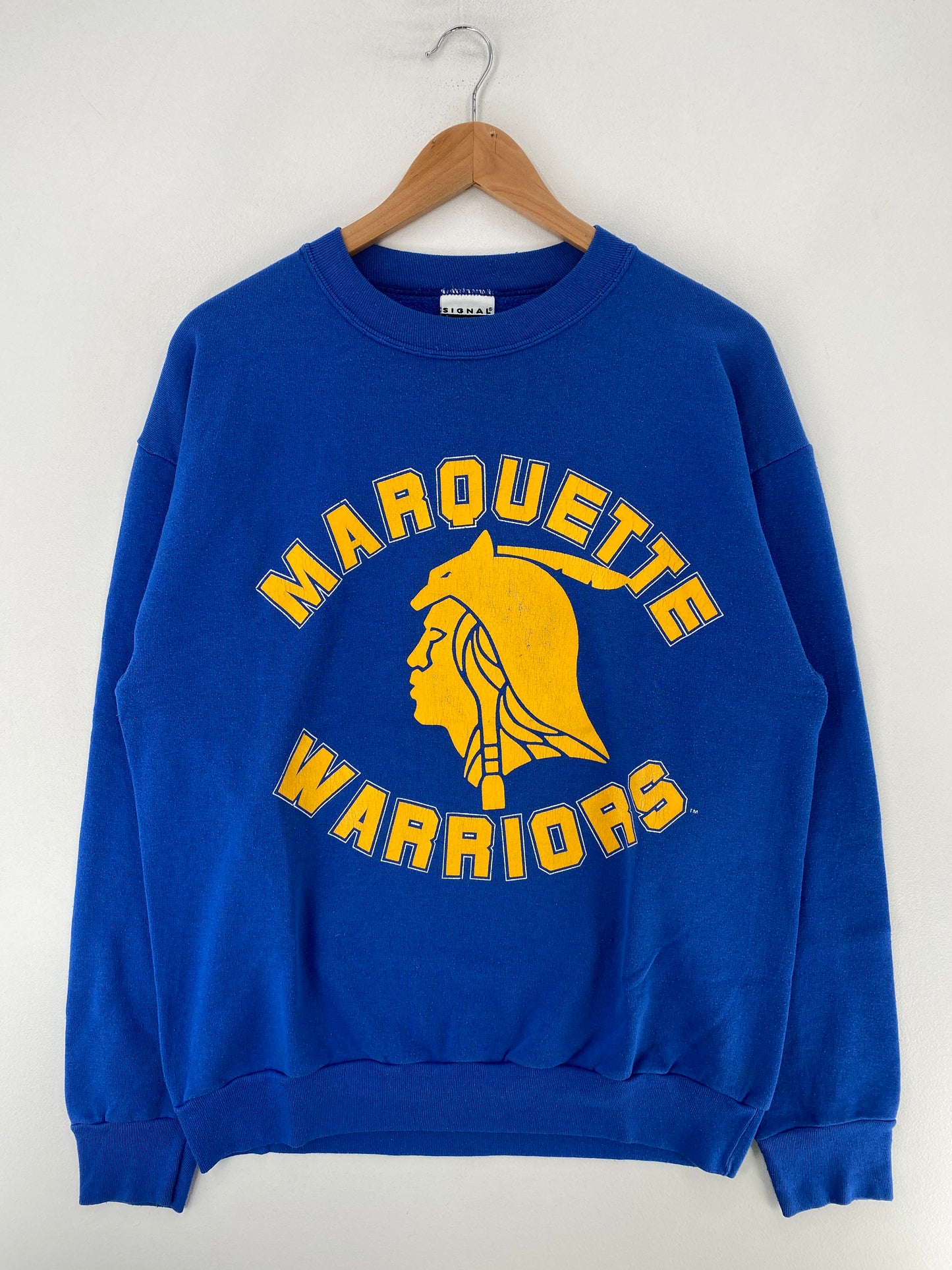90's MARQUETTE WARRIORS Made in USA Size XL Vintage College Sweat shirt / G470S