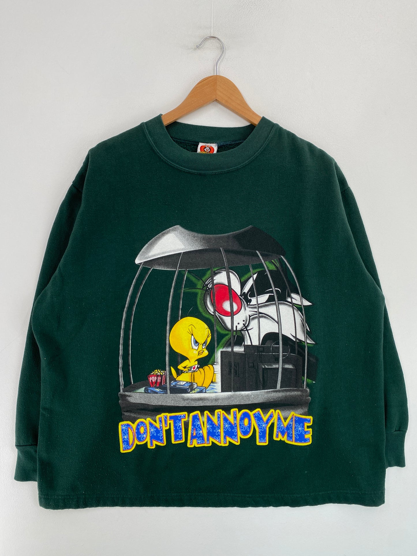 1999 LOONEY TUNES Size Ladies (Approx.XL) Vintage Sweat-shirt / G4451S