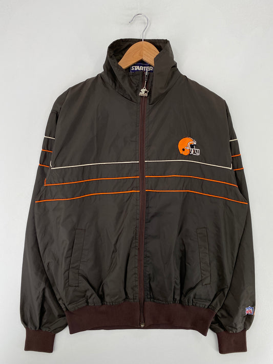 Early 90’s STARTER x CLEVELAND BROWNS Size M Nylon NFL Jacket / F9753N