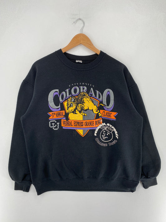 90’s UNIVERSITY COLORADO Size No Tag (Approx.L) College Sweat-shirt / F3815S
