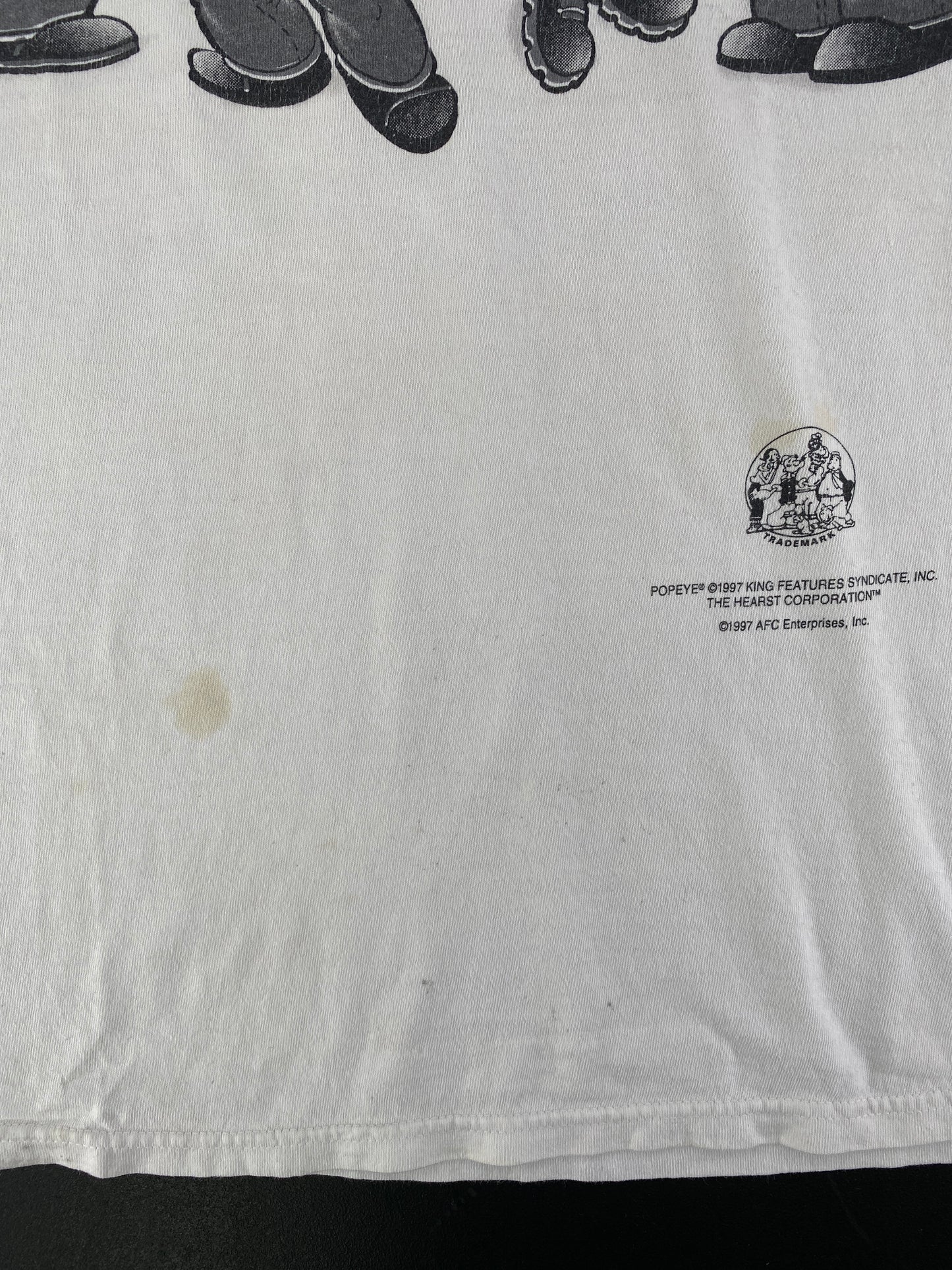 1997 POPEYE THE SAILOR Size XL Vintage T-Shirt / G592T