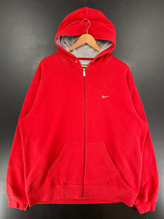 00’ NIKE MINI SWOOSH Zip-Up Size XL Vintage Hoodie Sweat-Shirt / G4493S