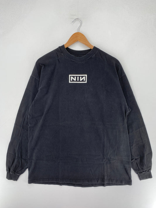 90’s NINE INCH NAILS Size XL Music Band Long Sleeve T-Shirt / F3982T
