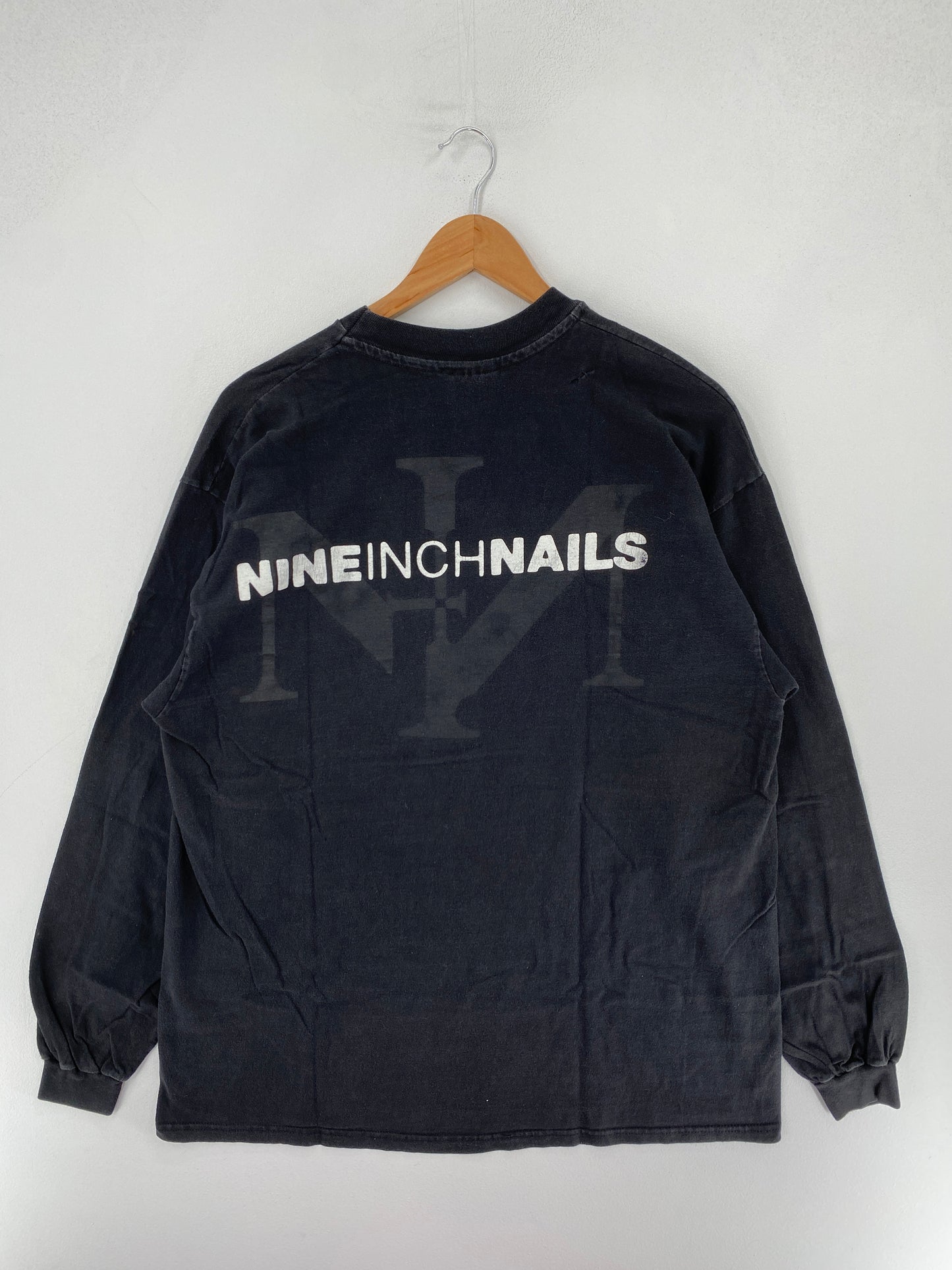 90’s NINE INCH NAILS Size XL Music Band Long Sleeve T-Shirt / F3982T