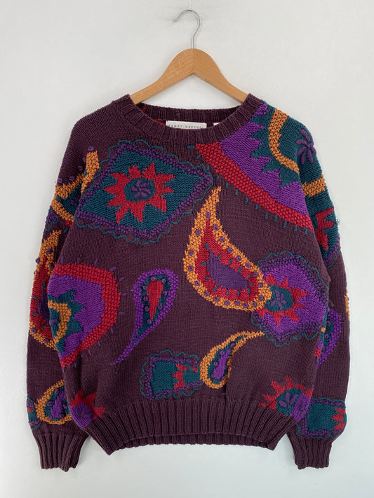 Vintage HENRY GRETHEL Size L Cotton Knit Sweater / G4507K