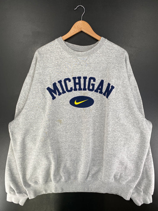 00’ NIKE x UNIVERSITY OF MICHIGAN Size XXL Vintage College Sweat-Shirt / G7080S