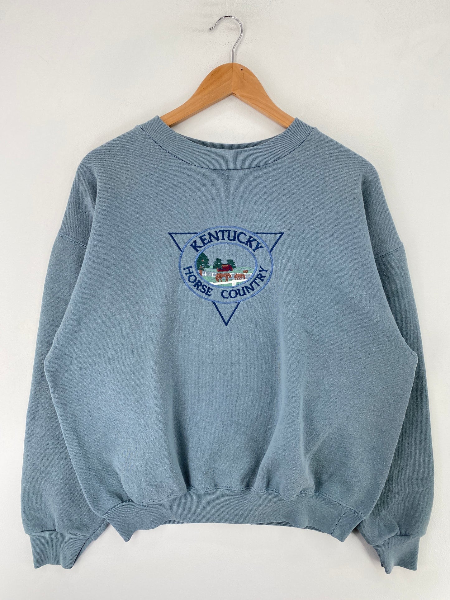 90's KENTUCKY HORSE COUNTRY Made in USA Size L Vintage Sweat-Shirts / F9940S