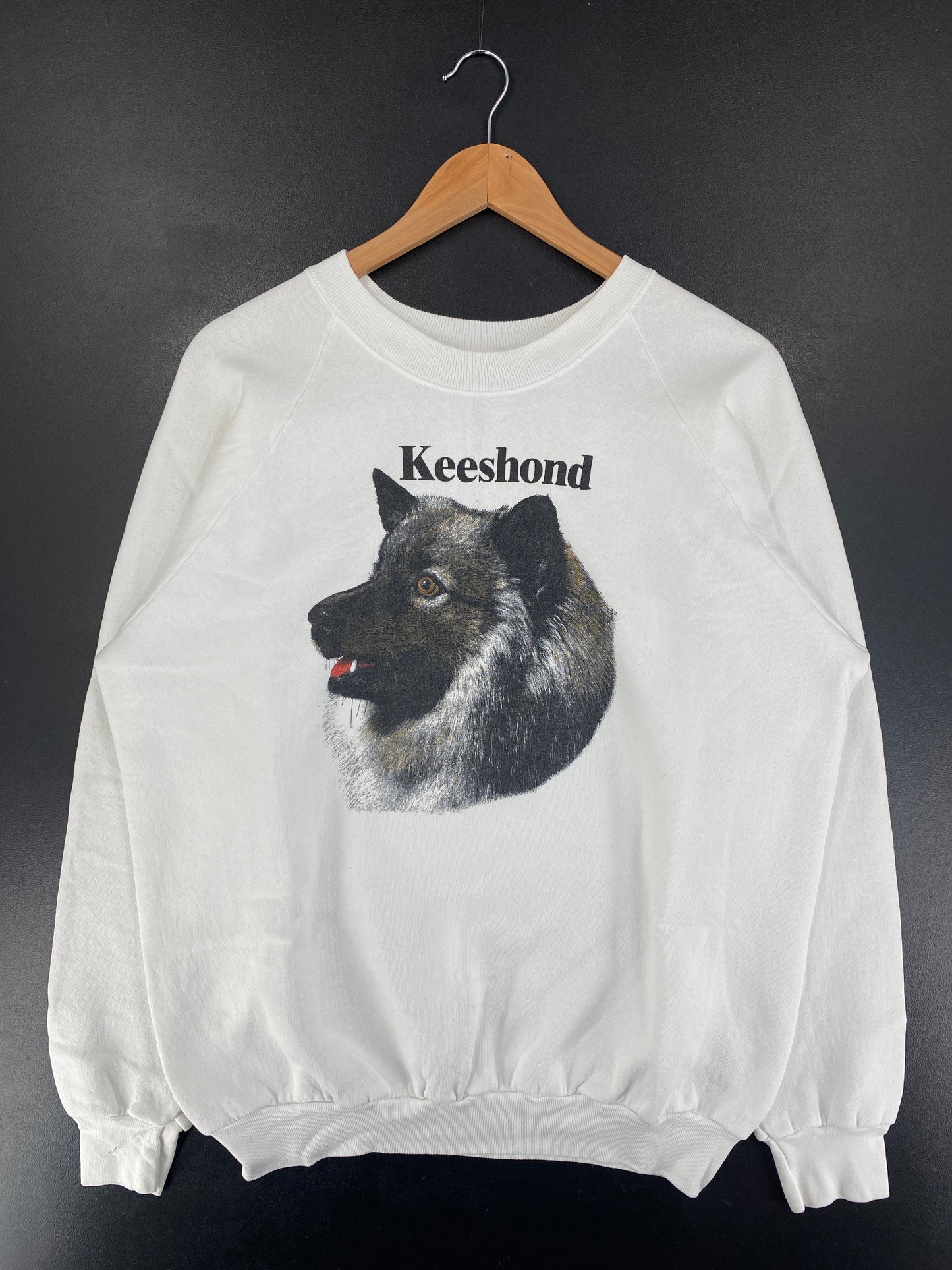 90's KEESHOND Made in USA Size XL Vintage Animal Sweatshirt / G7366S