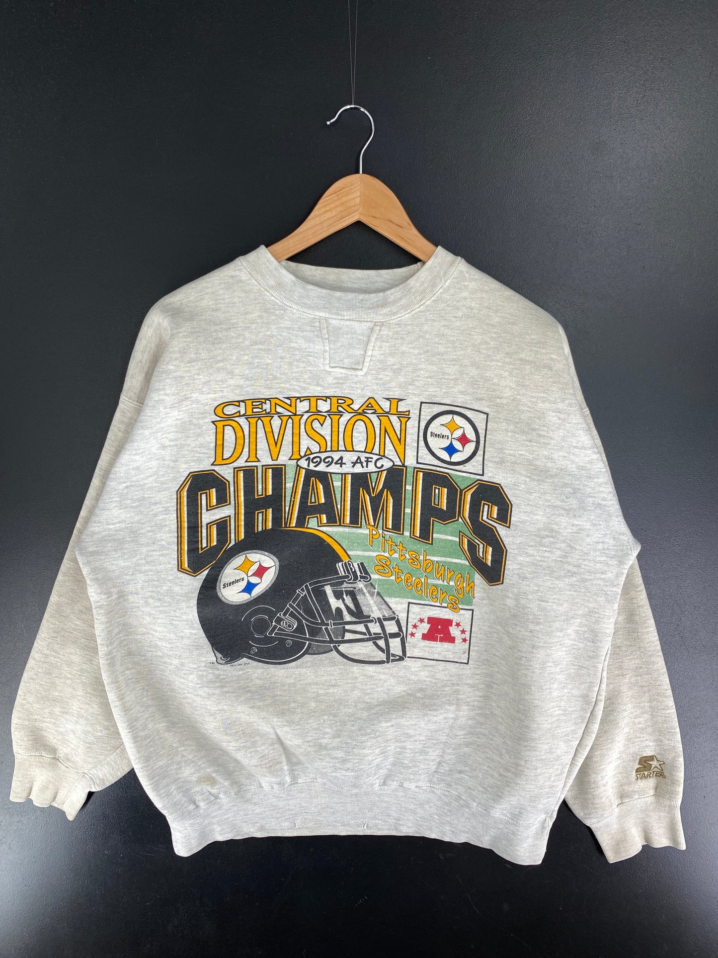 1994 STARTER x STEELERS Size No Tag (Approx.L) Vintage NFL Sweat-Shirt / F4017S