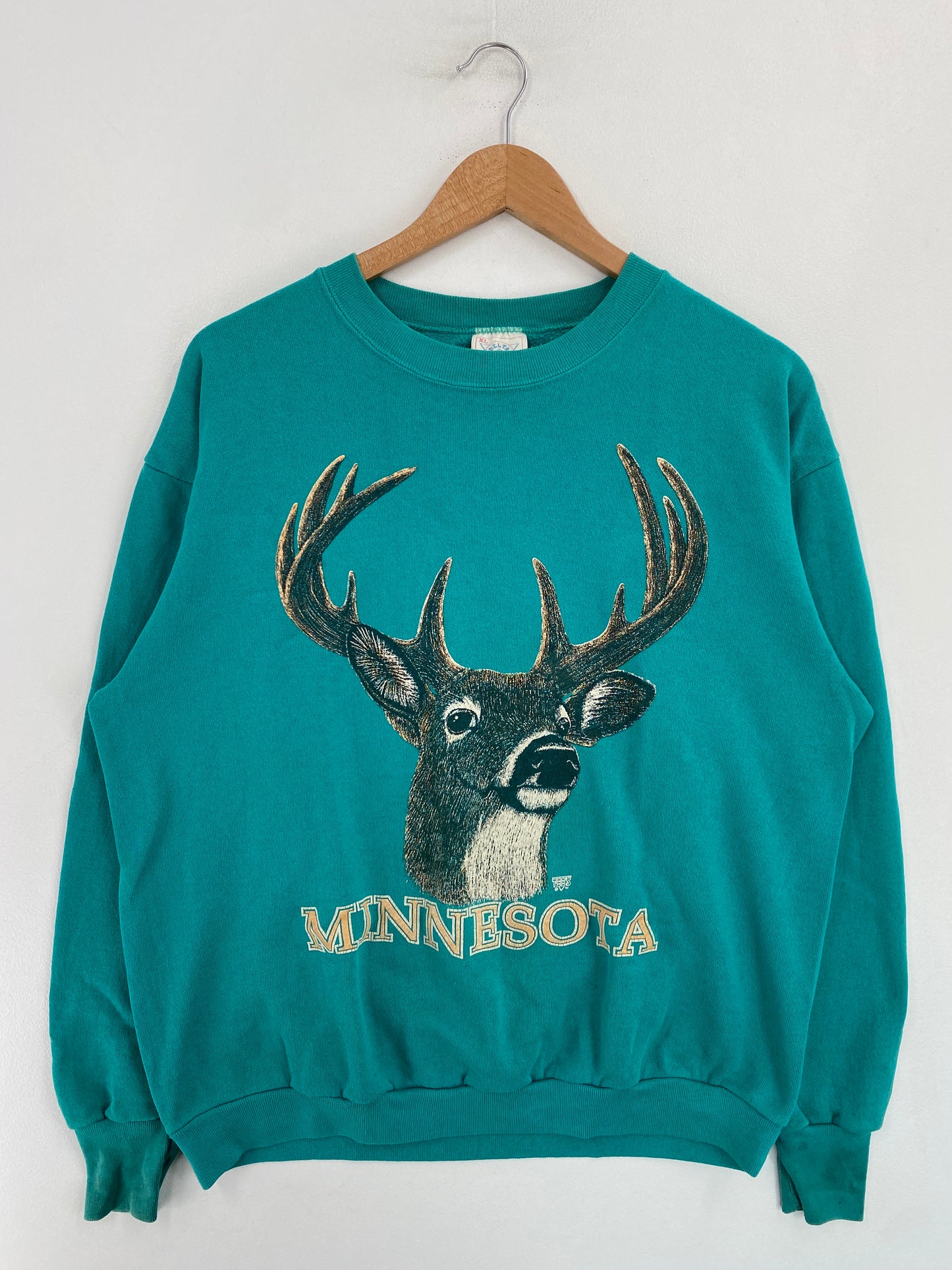90's DEER Made in USA Size XL Animal Sweatshirt / G7362S